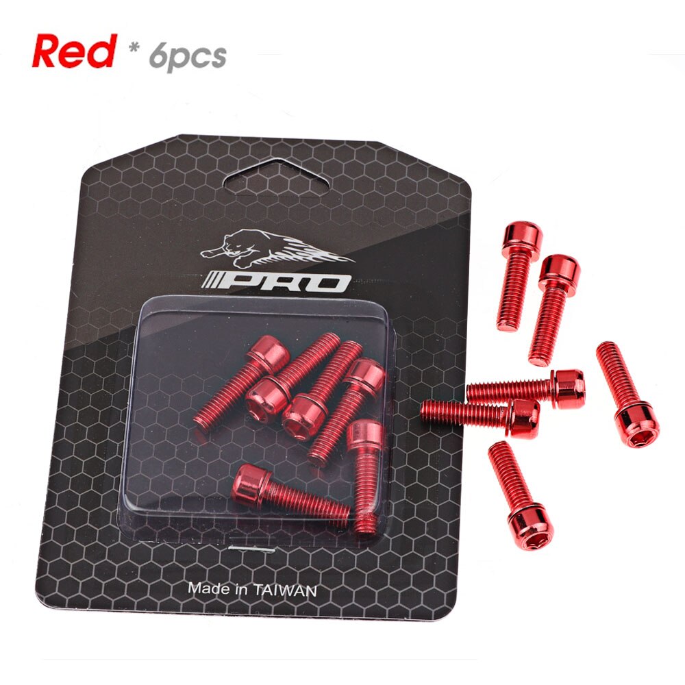 High-Carbon Staal M5 * 17Mm Stuurpen Nail Fiets Stuurpen Schroeven Bolt Mountain Dode Vlieg Road Vouwen fiets Handvat Riser Schroef: Hot Red