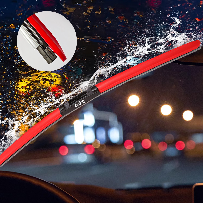 LNJING Colorful Wiper Blades For Nissan Almera Versa Note Sunny N17 N18 Sedan: Red / 14Inches 350mm / Type4
