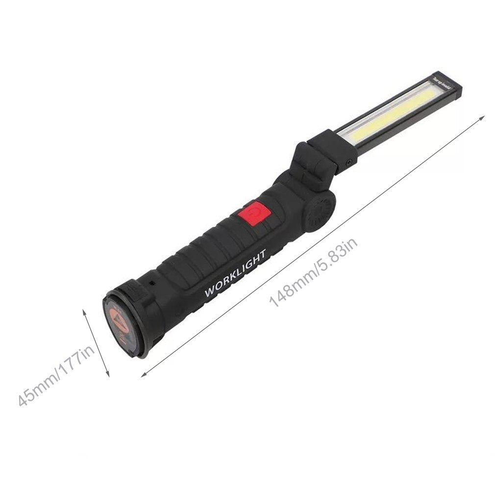 Draagbare Usb Vouwen Outdoor Heldere Cob + Led Oplaadbare Draadloze Nood Werklamp Zaklamp Zaklamp Handig Inspectie Lamp