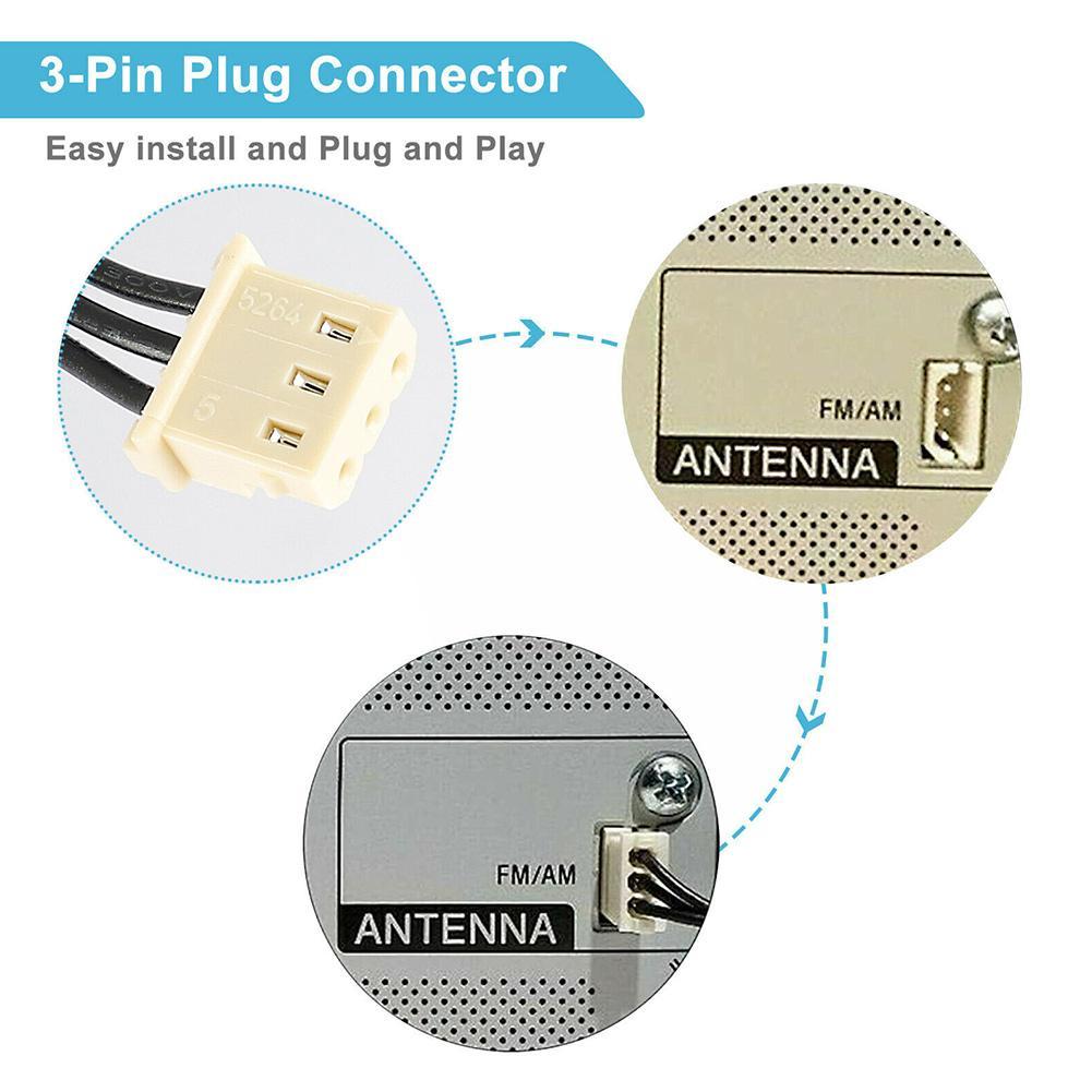 Mini Universele Fm Am Radio Antenne 360 Signaal Ontvanger Lijn Loop Antenne Voor Sony Scherpe Hi-Fi Stereo Audio Ontvanger Systemen