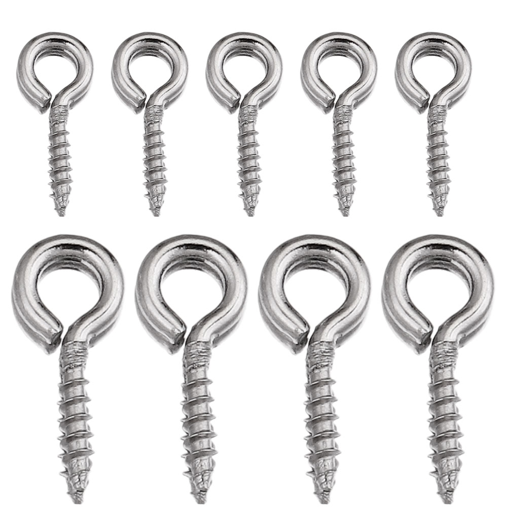 100Pcs Lot Rvs Tiny Mini Schroef Eye Pins Eyepins Haken Schroefdraad Oogjes Sluitingen Voor Diy Kralen Sieraden Maken