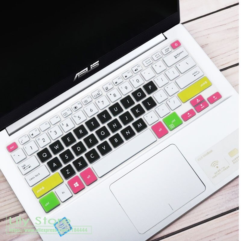 For Asus vivobook S14 X411U X411UF X411UA X411 X411UN X411MA e406 e406ma e406su 14 inch laptop 14 inch Keyboard Cover skin: candyblack