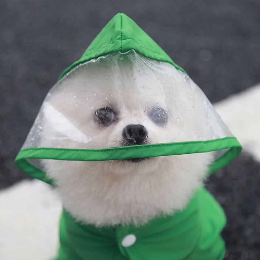 Chubasquero impermeable para perro, mono de cuatro patas, todo incluido, abrigo de lluvia con capucha para perros pequeños y medianos, ropa para perros, disfraz