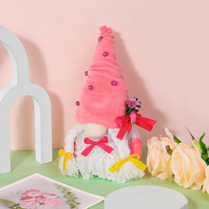 Moederdag Valentijnsdag Leuke Faceless Schort Pop Mom 'S Zitten Dwerg Pluche Pop Familie kinderen