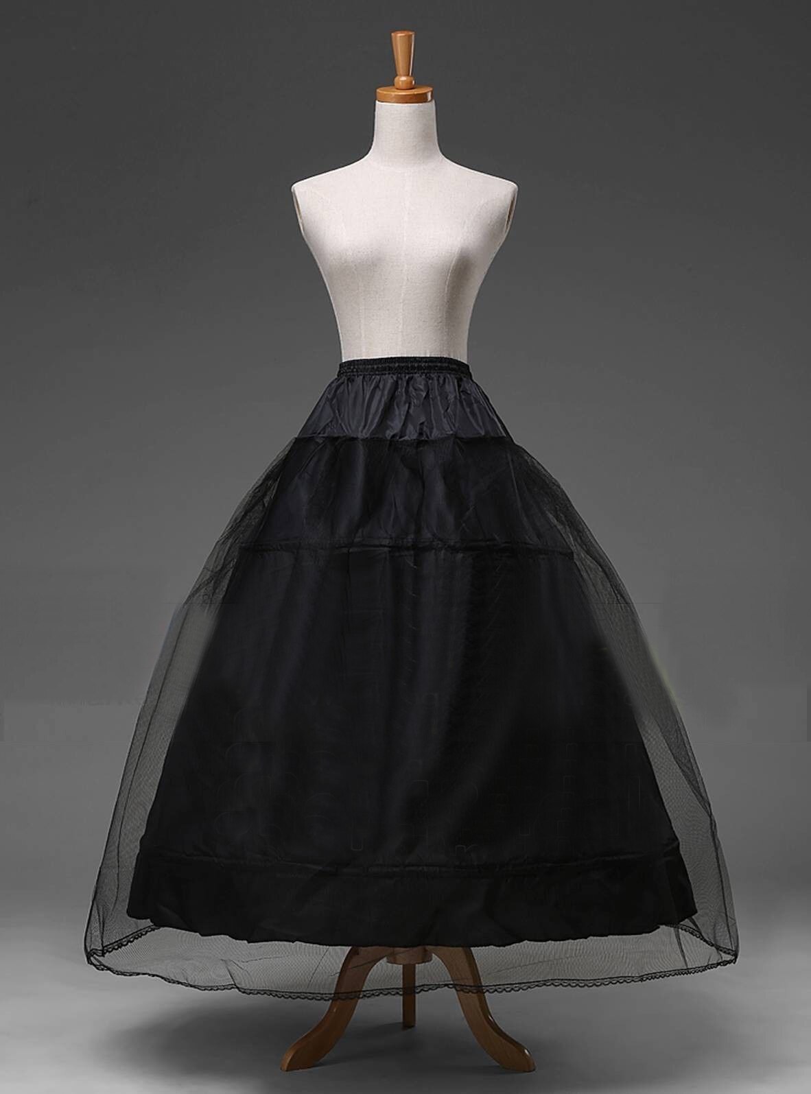 Jupon Long en cerceau noir Crinoline, robe de bal, jupe sous-jupe, accessoires de mariage, Jupon de mariage,: 10