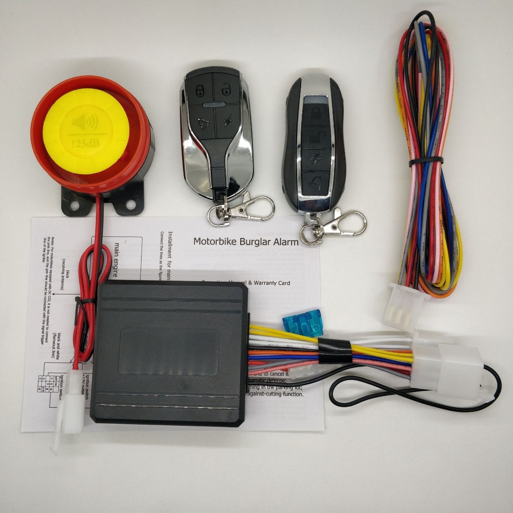 Nøkkelfri inngang motorsykkel alarm 12v fjernstart tyverisikkerhetsalarm system justerbar støtsensor motorsykkel motorlås