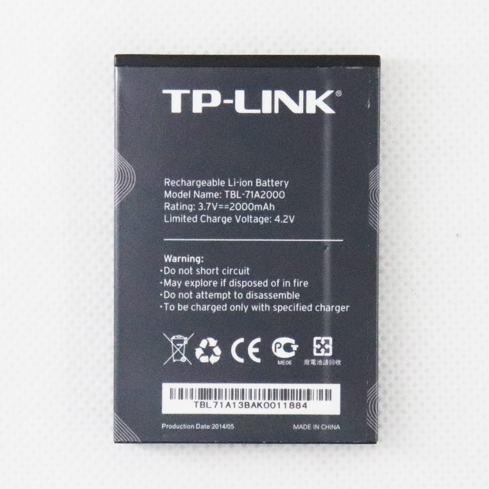 TBL-71A2000 de 3,7 V y 2000mAh para tp-link TL-TR861, 2000L, TL-TR761, M5250, M5350, M7000, M7200, M7300, 4G, LTE, WIFI, Router, batería de módem
