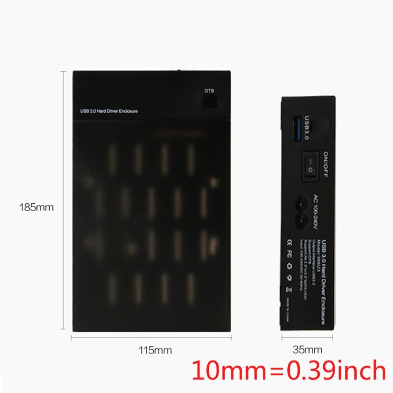 Eu/Au/Us/Uk Plug Hdd Behuizing USB3.0 Om SATA3.0 Dual Hoge Snelheid 2.5 "3.5" ssd Sata Harde Schijf Schijf Externe Behuizing Hd Box Portabl