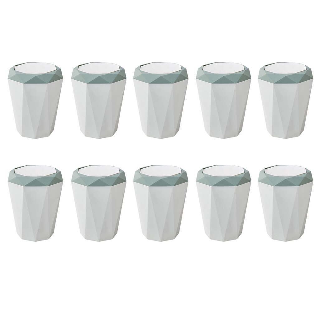 10Pcs Plastic Home Waste Rubbish Garbage Bin Trash Can Kitchen Indoor Hotel