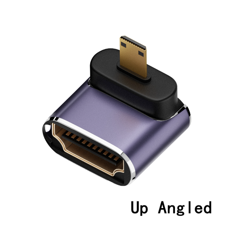 8k 4K 120Hz 270 90 graden schuine adapter Mini Micro naar HDMI-compatibel U-vorm L-type HDMI-splitter Man-vrouw-converter: MULTI