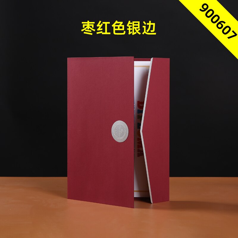 Cuckoo Certificate Honor Case Appointment Paper Document Storage A4 Paper Cover Completion Certificate Inner Core Cover: 900607 red sliver