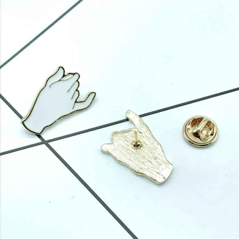 black white finger hook brooch white finger hook black finger appointment brooch couple commemorative appointment backp