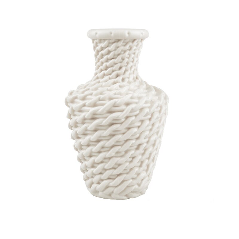 Jarrón de cerámica de imitación para decoración nórdica, cesta de flores de plástico para Decoración: 09