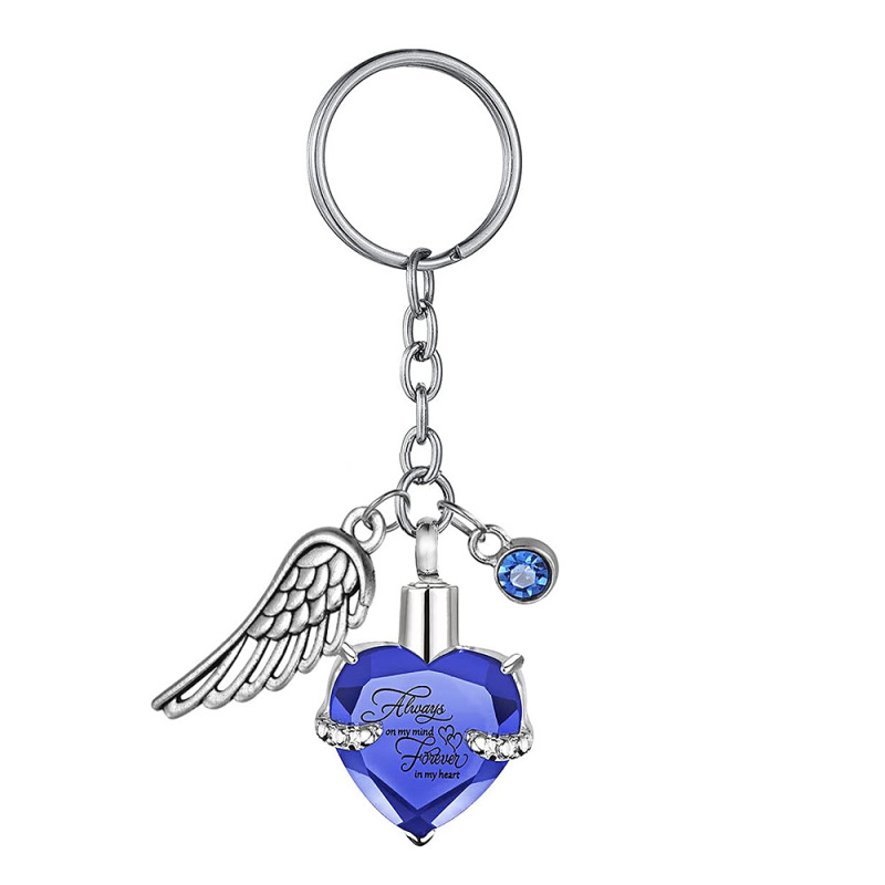 1PC Bunte Herz knapp aufbringen Feuerbestattung Asche Schmuck Keychain Haustier Denkmal Hund Katze Urnen DIY Liefert: 6