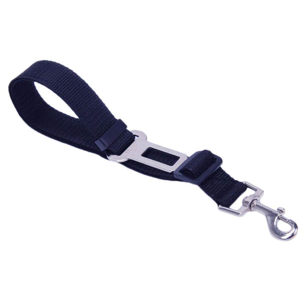 Hond Veiligheid Touw Verstelbare Stof Huisdier Tractie Riem Huisdier Trekkabel Seat Belt Voor Honden Duurzaam Gespen: Black