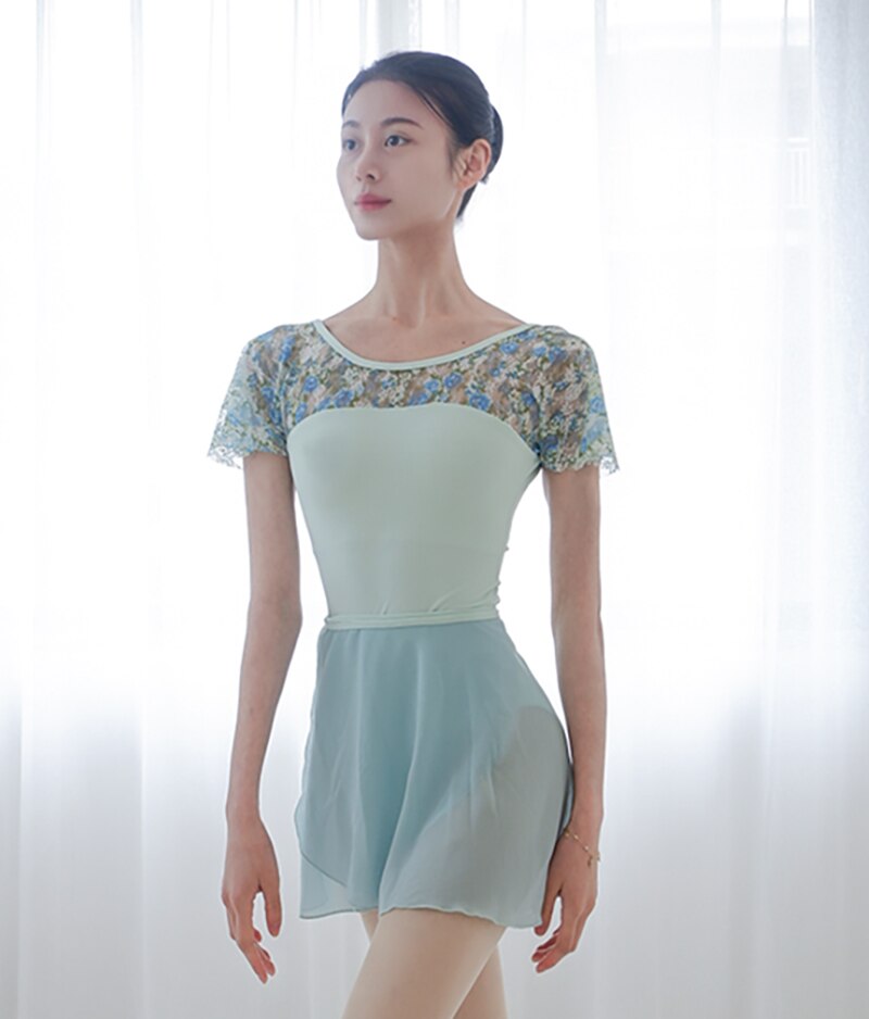 Ballet Dance Leotards Women Short Sleeve Gymnastics Exercise Costume Adult Ballet Leotard Dance Coverall