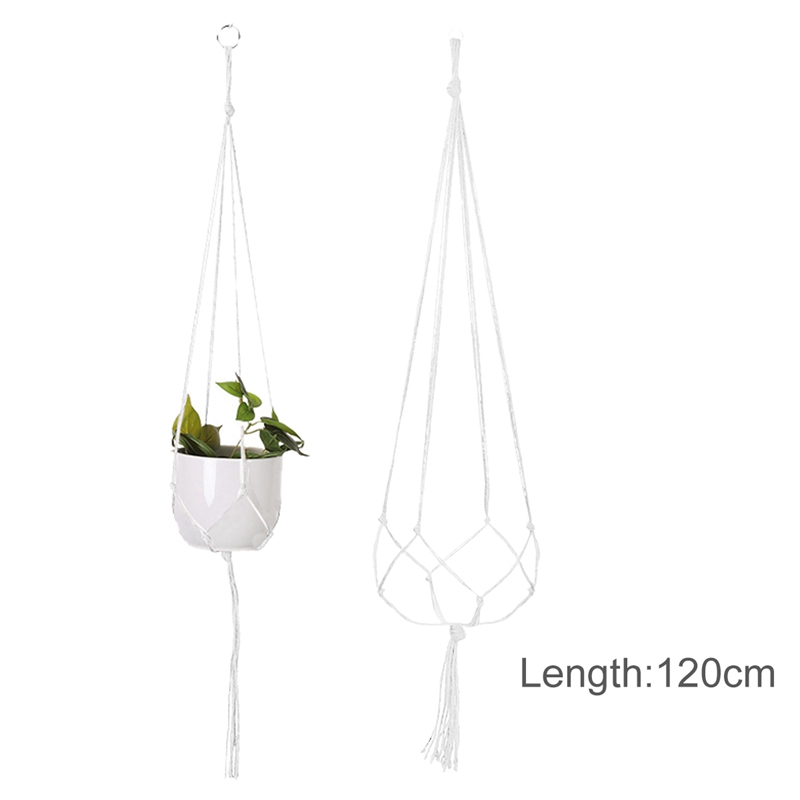 Hängender Pflanzer, Blumentopf, Pflanzenhalter, Makramee-Pflanzenaufhänger, Wandpflanzenhalter, Hängekorb, Blumenkorb, Balkondekorationen: Burgunderrot