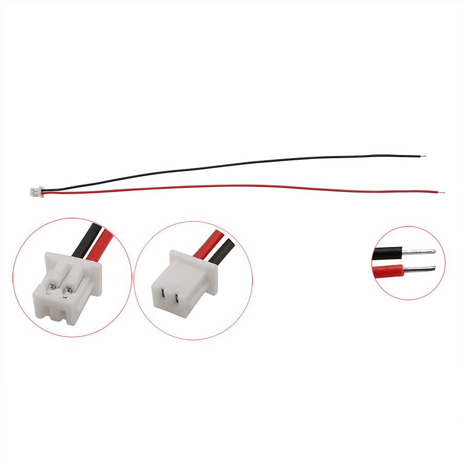 Micro Jst 1.25Mm 2 Pin Man Vrouw Plug Jack Socket Connector Met Draad Kabel Lengte 15Cm Jst Connectors 2 P