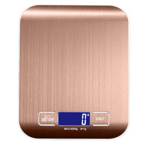 Draagbare 5/10Kg Elektronische Weegschaal Keuken Voedsel Meel Bakken Koken Wegen Tool: Rose Golden / 5kg Type