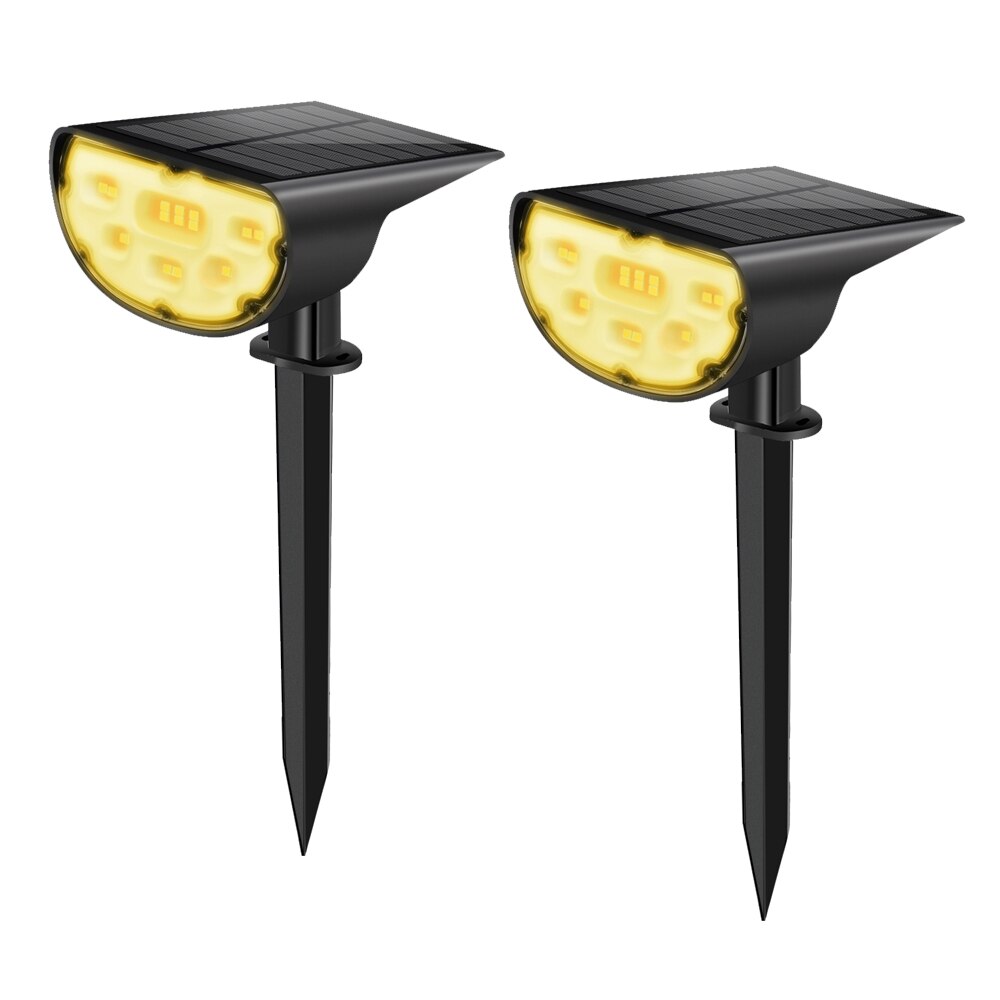 Solar Led Light Outdoor Solar Lamp Waterproof IP67 lampara Solar Landscape Spot Lights Patio Street Garden Decorative Lighting: 2PCS 3000K