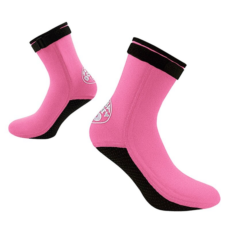 Männer Und Frauen 3 Mm Schnorcheln Socken Nicht-Unterhose Warme Tauchen Socken Neopren Schuhe Wasser Schuhe Strand Stiefel Surfen stiefel: Rosa / S