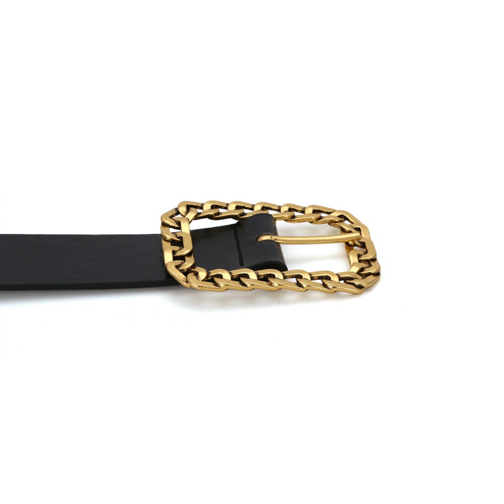 Vrouwen Ketting Riem Goud Metalen Gesp Riemen Voor Vrouwen Fluwelen Pin Gesp Pu Tailleband Vrouwelijke Jurk Jeans Mode
