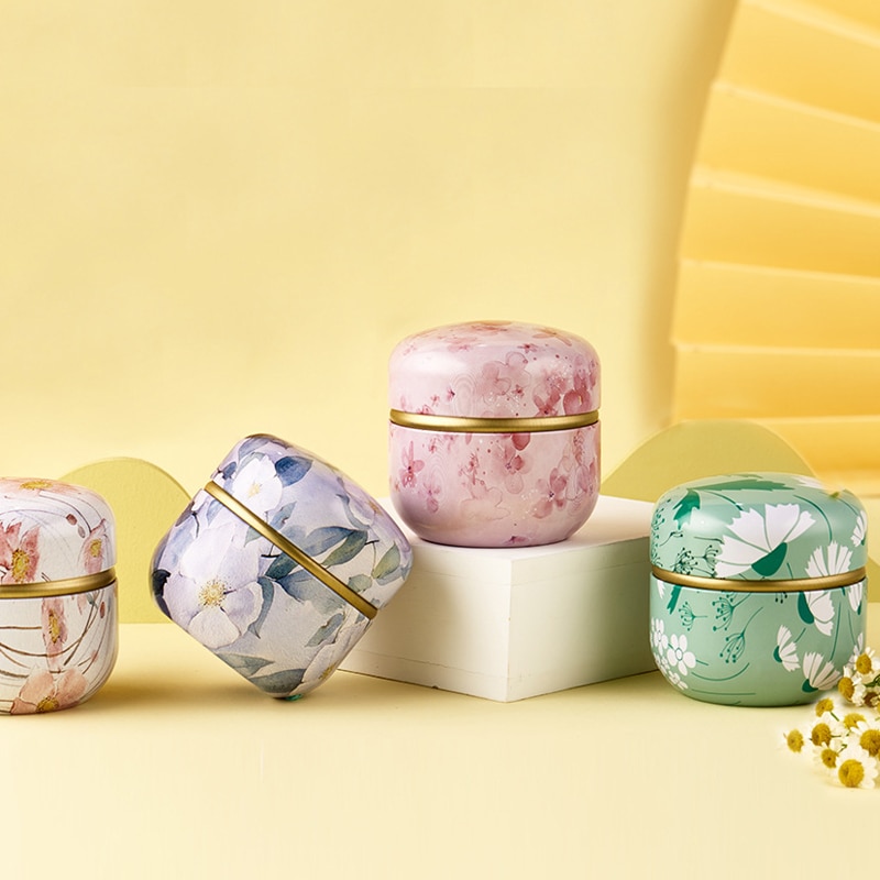 Japanese Style Kitchen Tea Box Jar Storage Holder Sweetmeats Candies Cans Teaware Tea Coffee Tin Containers Storage Box