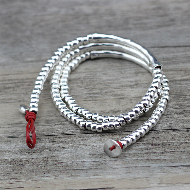 Anslow Sieraden Handgemaakte Diy Elleboog Vintage Retro Lederen Armband Voor Vrouwen Mannen Christmas LOW0823LB