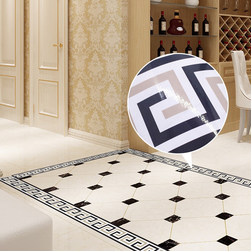 2M Self-Adhesive Side Line Tile Sticker Bathroom Kitchen Restaurant Wall Stair Floor Border Tile Sticker Wall Sticker Home Decor