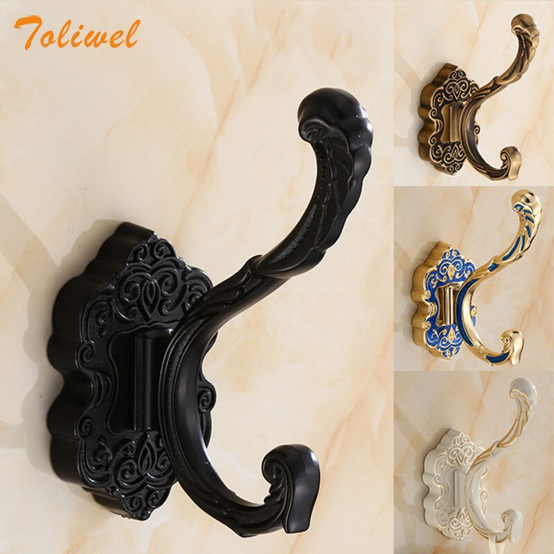 Aluminum Home Decor Nailless Folding Coat Hook Hallway Bedroom Door Hat Clothes Rack Hanger Kitchen Toilet Wall Brack Hooks