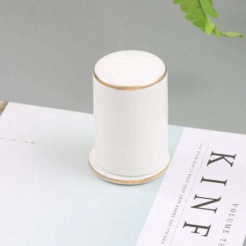 Nordic light luksus smaragd keramisk tandstikker holder knogle kina tandstik boks hjem hotel high-end tandstikker dispenser: B