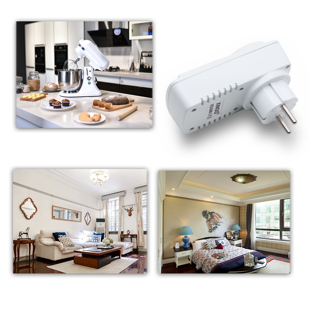 NTONPOWER Smart Socket Electronic Digital Timer Switch EU Power Plug wall Socket With Timer for Kitchen bedroom and office