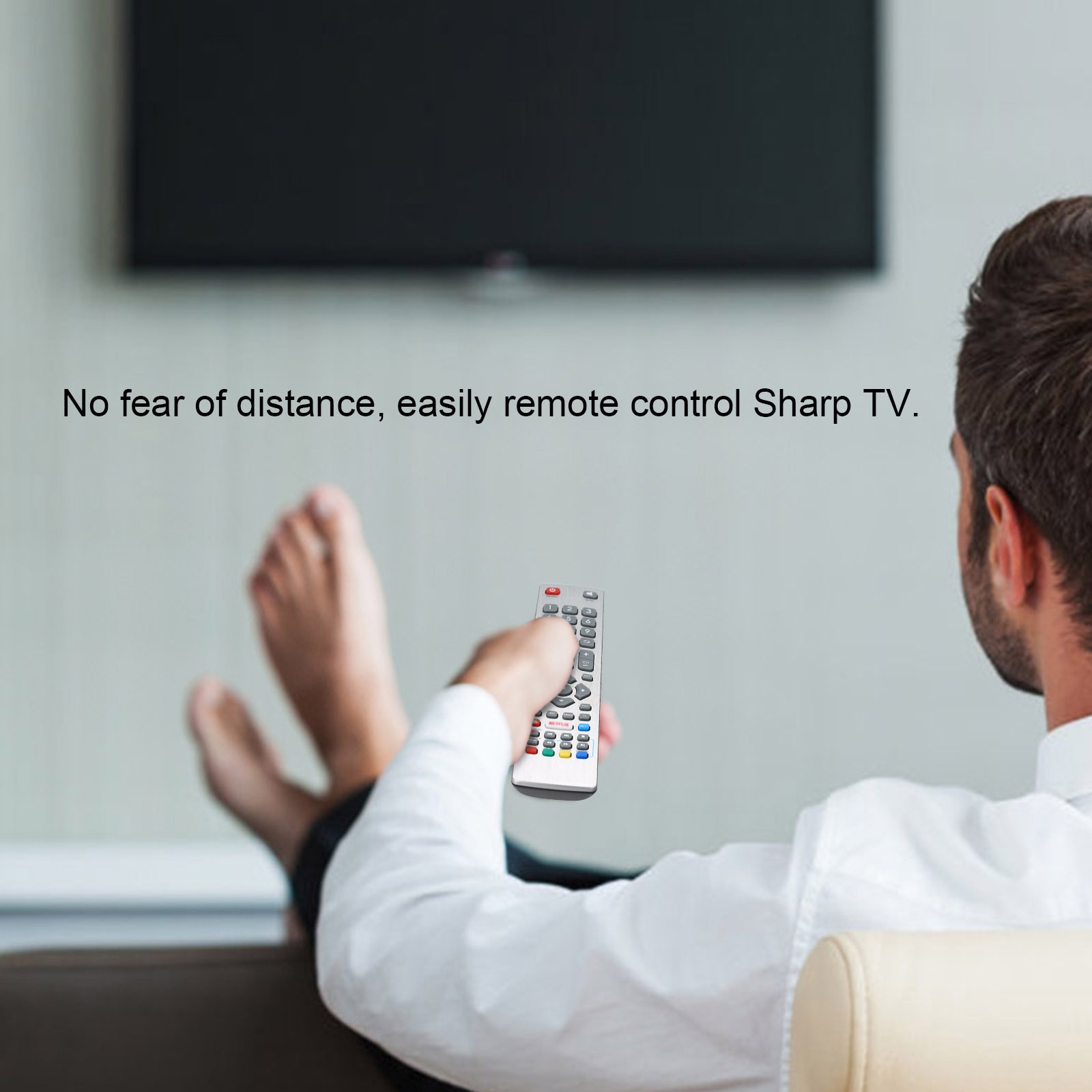 Newest Replacement TV Remote Control for Sharp Aquos LC-49CFG6001K LC-40FG5242E LC-40UG7252E Remote Controller Smart Replacement
