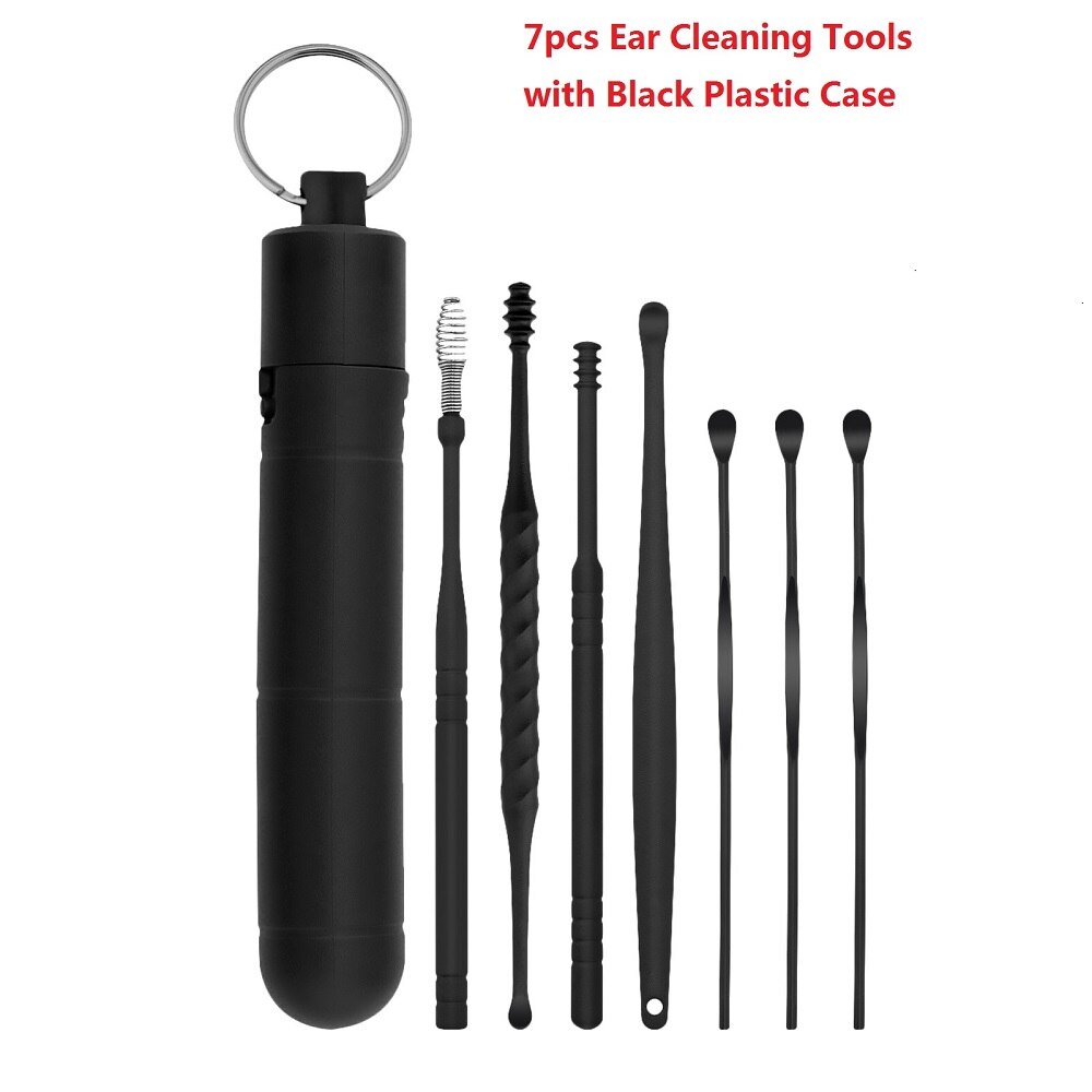 Ear Cleaner Wax Removal Tool Earpick Sticks Earwax Remover Curette Ear Pick Cleaning Ear Cleanser Spoon Healthcare Earpick Set: 4