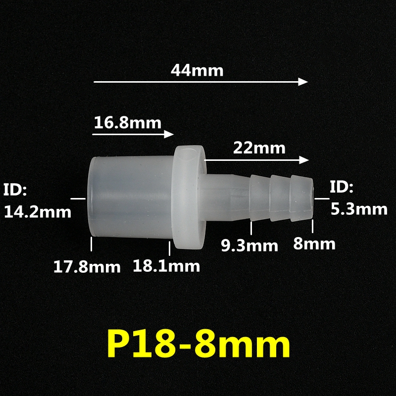 3-200 sztuk płaskie 9.5 ~ 20mm do 8 ~ 10mm PP złącza Fish Tank złączki do węży rura akwariowa stawy ogrodowe złącza wodne