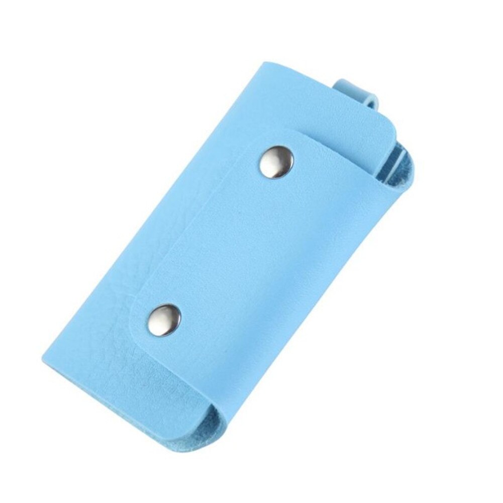 1 Pc Vrouwen Pu Lederen Auto Sleutelhouder Portefeuilles Roze Kleine Portemonnee Dames Portemonnee Voor Meisjes Mini Keys Organizer Tassen sleutelhanger Clip: Blauw