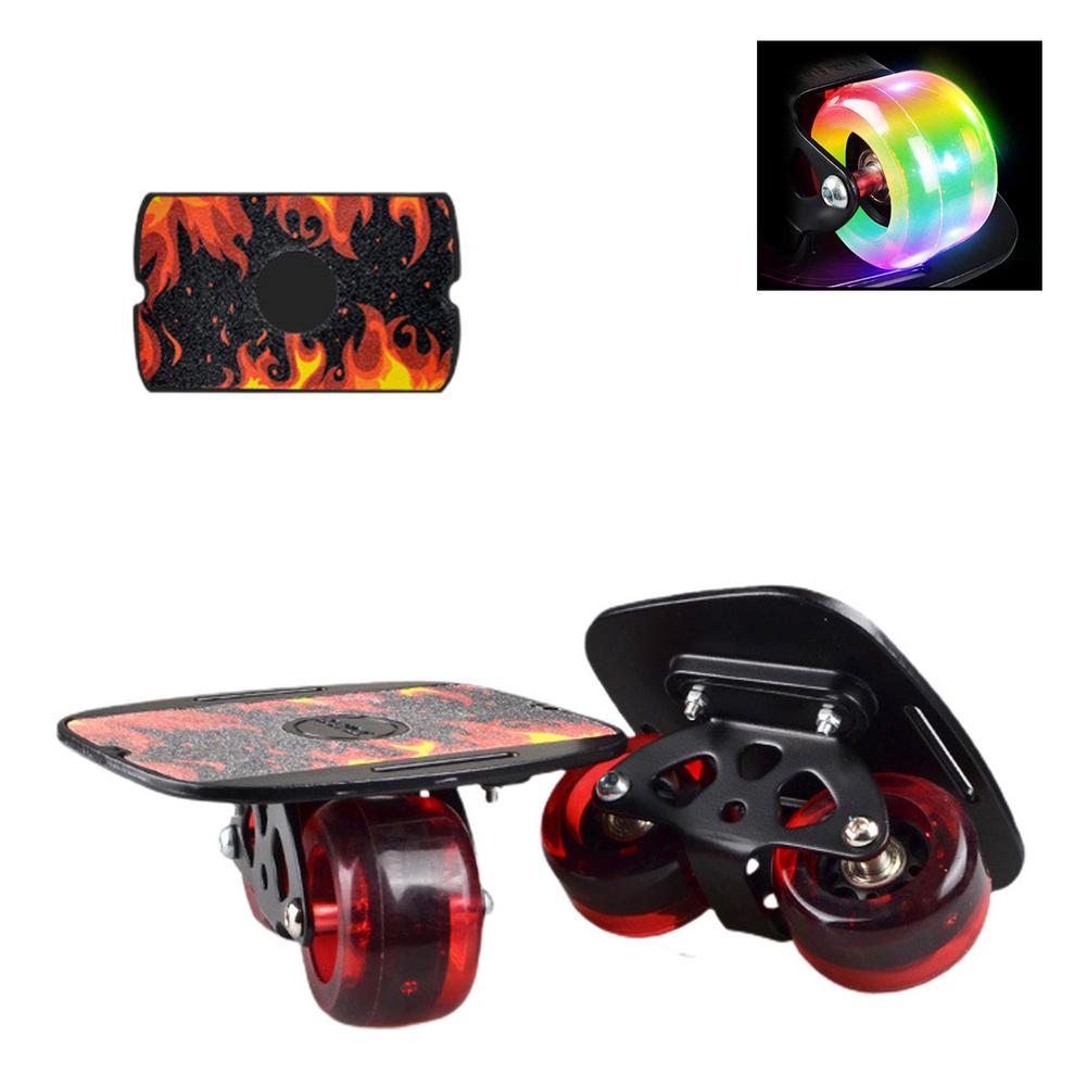 1 paar Skateboard Aluminium Legierung Mini Drift Rolle Straße Drift Rollschuhe Platte Schlittschuh Fisch Kurze Bord Rolle Skateboard Schlittschuh Gremium: Himmel Blau