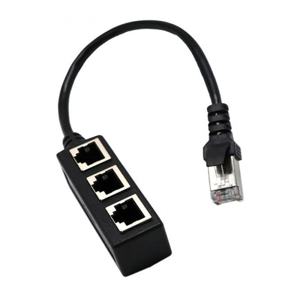 Prachtig Ontworpen Duurzaam 1 Tot 3 Poort Ethernet Switch RJ45 Y Splitter Adapter Kabel Voor Cat 5/kat 6 Lan