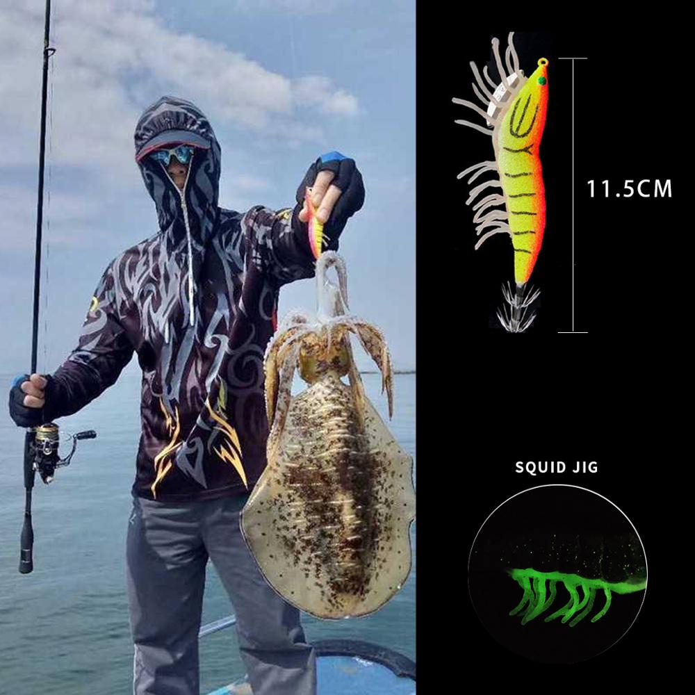 fishing Lure eging Squid jig egi bait fishing octopus wooden shrimp Cephalopod Wood shrimp octopus lures