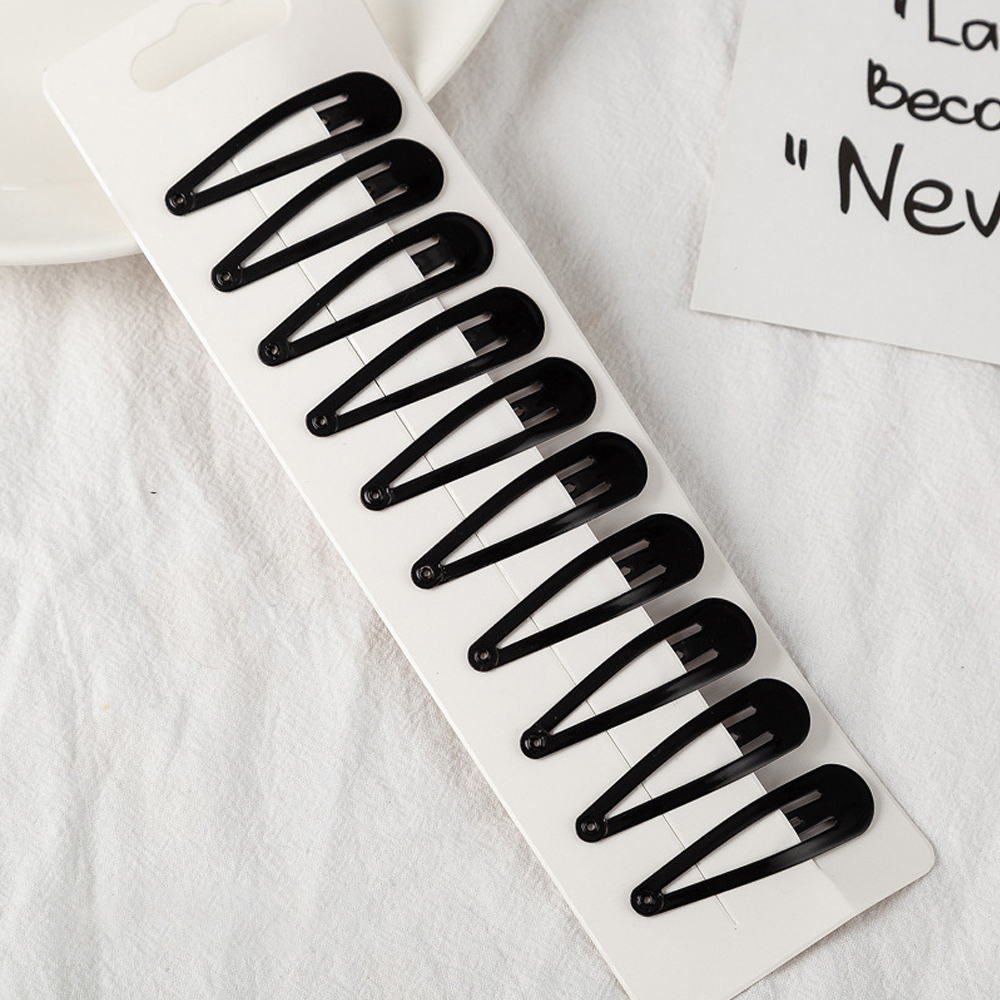 12 pièces/lot pinces à cheveux pour femmes Barrettes à cheveux pince épingles Simple noir couleur pinces à cheveux Snap métal Hairgrip femmes épingle à cheveux outil: Rose