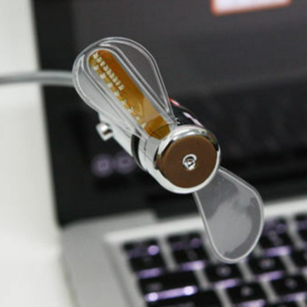 Kreative Mini Fan USB Powered LED Uhr Echtzeit Display Sommer Kühlung Neon Fan USB Gadgets