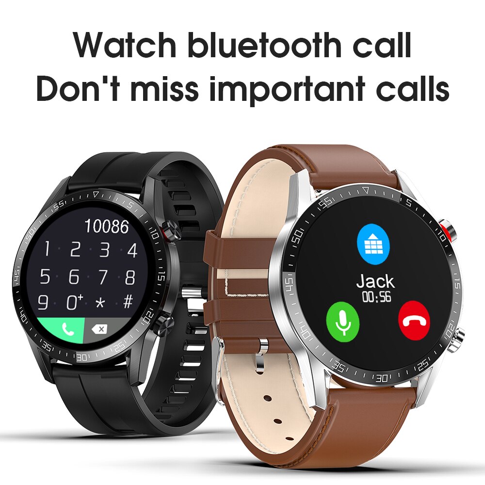 Miwa  l13 smart watch men  ip68 vandtæt ekg ppg bluetooth-opkald blodtryk puls fitness tracker sport smartwatch