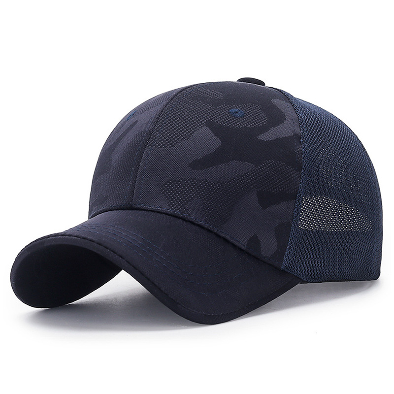 HSSEE-Sombrero de béisbol de malla para hombre, de algodón suave gorra de béisbol de , sombrero de pesca, senderismo, accesorios deportivos: Grid blue