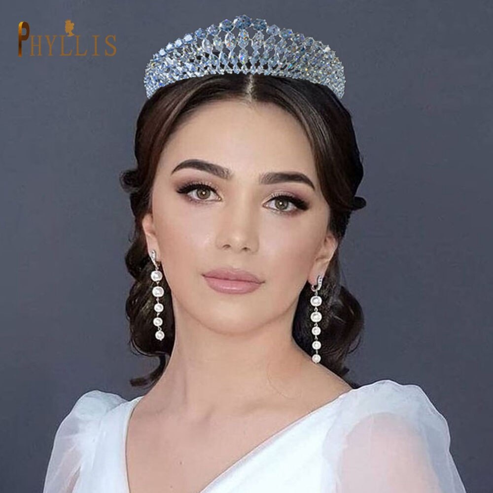 A366 Zirconia Princess Wedding Bridal Tiaras and Crowns Pageant Hair Jewelry Party Headpieces for Women Birthday Crown Headdress