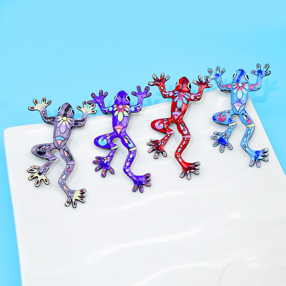 CINDY XIANG – broches en forme de grenouille pour femmes, 4 couleurs disponibles, en émail, dessin animé, Animal, de