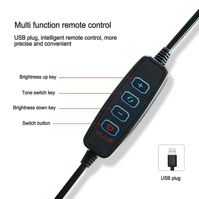 Anillo de luz LED de 6 pulgadas para estudio de vídeo, foto, Selfie, luz de relleno con trípode de escritorio y soporte para teléfono, f/retrato, producto de fotografía en vivo