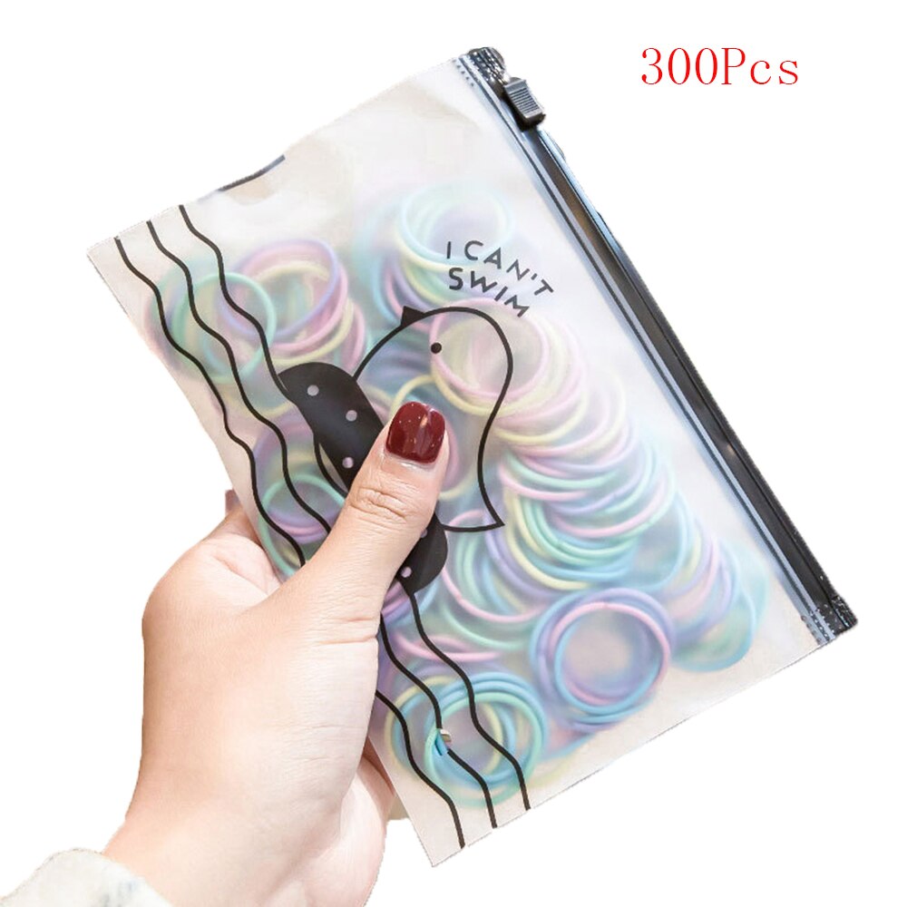 100-500 Stks/pak Meisjes Kleurrijke Elastische Rubber Band Kinderen Hair Gum Leuke Haarband Voor Baby Meisje Paardenstaart Houder haar Accessoire: 7