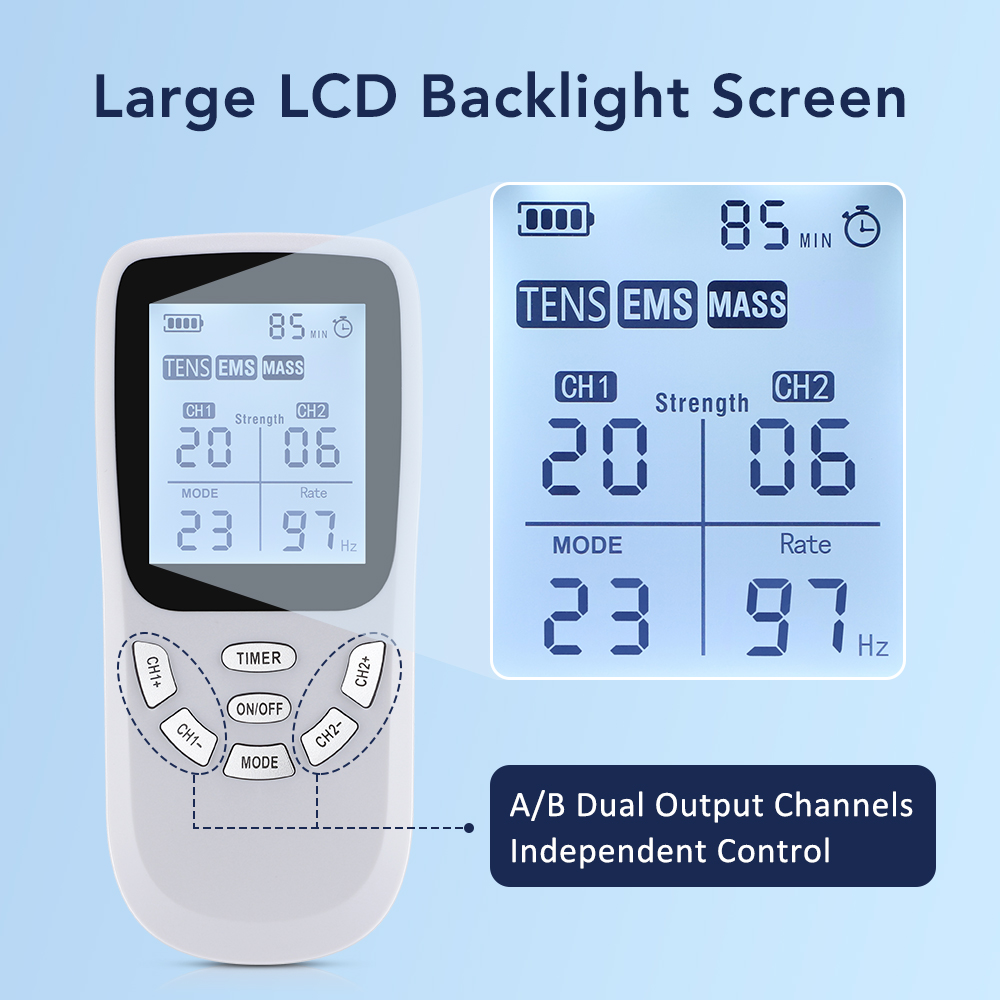 Tientallen Spierstimulator 12-Modus Elektrische EMS Acupunctuur Lichaamsmassage Digitale Therapie Afslankmachine Elektrostimulator