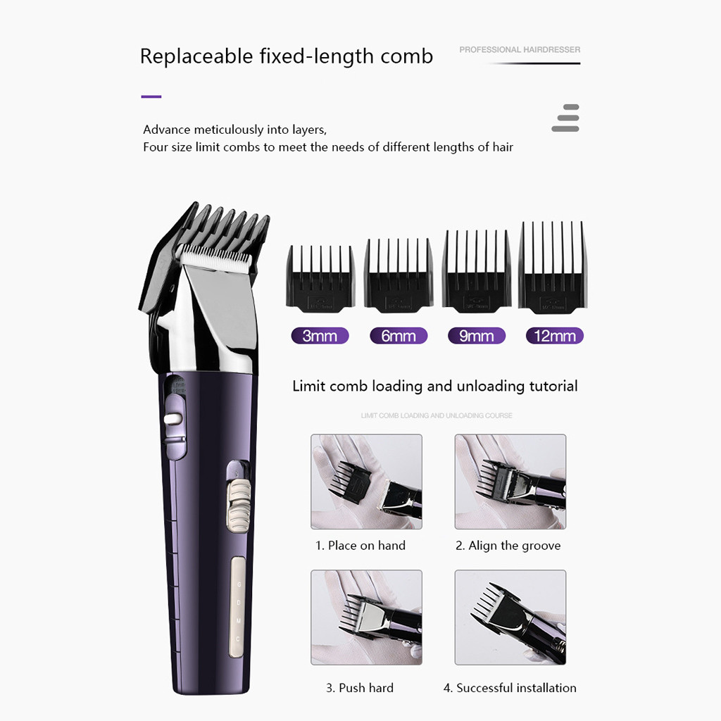 Professionele Tondeuse Man Elektrische Tondeuse Haar Snijmachine Oplaadbare Hair Cut Snoer Cordless Salon Tool #3