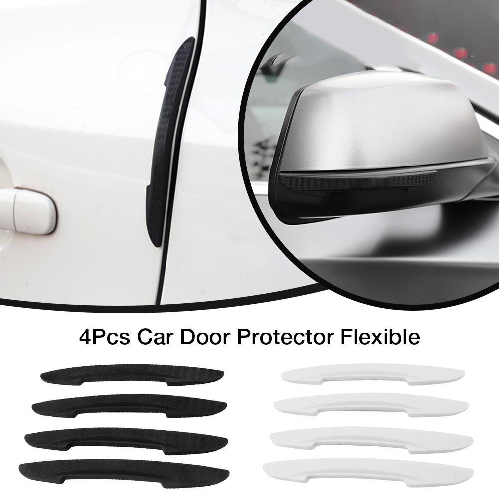 4Pcs Car Door Protector Flexible Auto Door Guard Edge Corner Bumper Guards Buffer Molding Protection Strip Bar